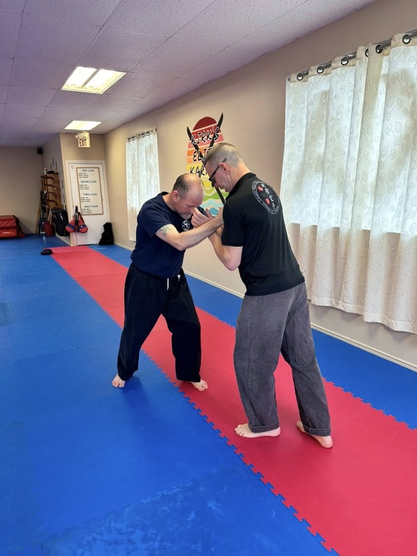 Karate technique demonstration